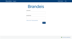 Desktop Screenshot of login.brandeis.edu