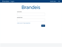 Tablet Screenshot of login.brandeis.edu