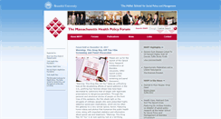 Desktop Screenshot of masshealthpolicyforum.brandeis.edu