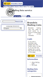 Mobile Screenshot of lists.brandeis.edu