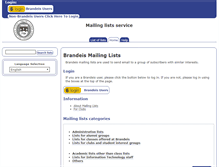 Tablet Screenshot of lists.brandeis.edu